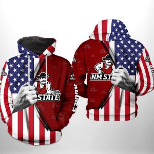 New Mexico State Aggies NCAA US Flag 3D Printed Hoodie/Zipper Hoodie