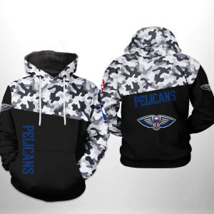 New Orleans Pelicans NBA Camo Veteran Team 3D Printed Hoodie/Zipper Hoodie