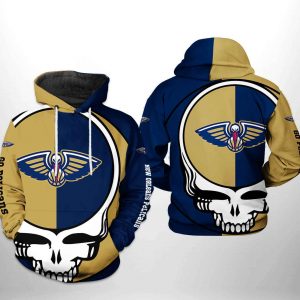 New Orleans Pelicans NBA Grateful Dead 3D Printed Hoodie/Zipper Hoodie