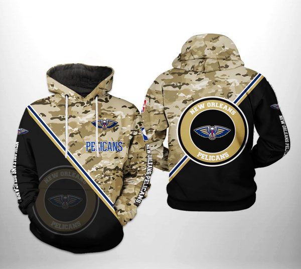 New Orleans Pelicans NBA US Camo Team 3D Printed Hoodie/Zipper Hoodie