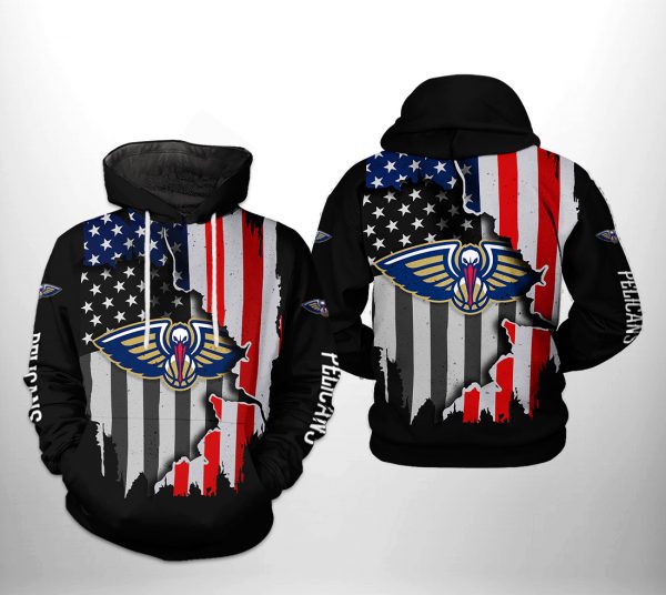 New Orleans Pelicans NBA US Flag Team 3D Printed Hoodie/Zipper Hoodie