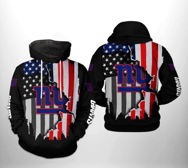 New York Giants NFL US Flag Team 3D Printed Hoodie/Zipper Hoodie