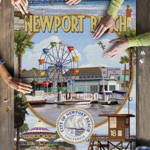 Newport Beach, California Newport Beach Montage Jigsaw Puzzle Set