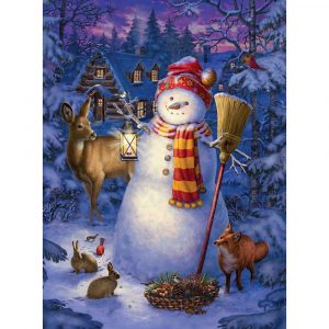 Night Watch Snow Man Jigsaw Puzzle Set