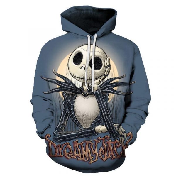 Nightmare Before Christmas Dreamy Jack 3D Printed Hoodie/Zipper Hoodie