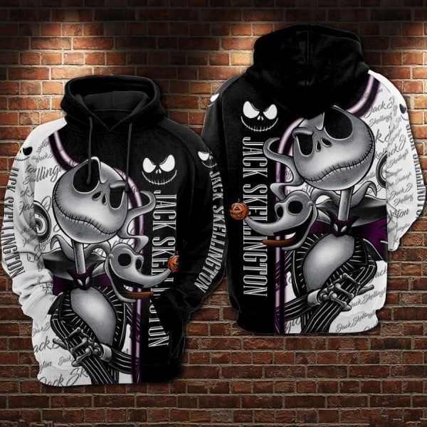 Nightmare Before Christmas Jack Skellington 3D Printed Hoodie/Zipper Hoodie