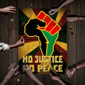 No Justice No Peace Proud Africa Jigsaw Puzzle Set