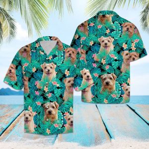 Norfolk Terrier Tropical Hawaiian Shirt Summer Button Up