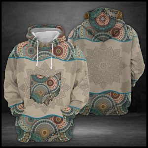 Ohio State Mandala 3D Printed Hoodie/Zipper Hoodie