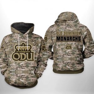 Old Dominion Monarchs NCAA Camo Veteran 3D Printed Hoodie/Zipper Hoodie