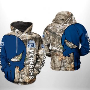 Old Dominion Monarchs NCAA Camo Veteran Hunting 3D Printed Hoodie/Zipper Hoodie