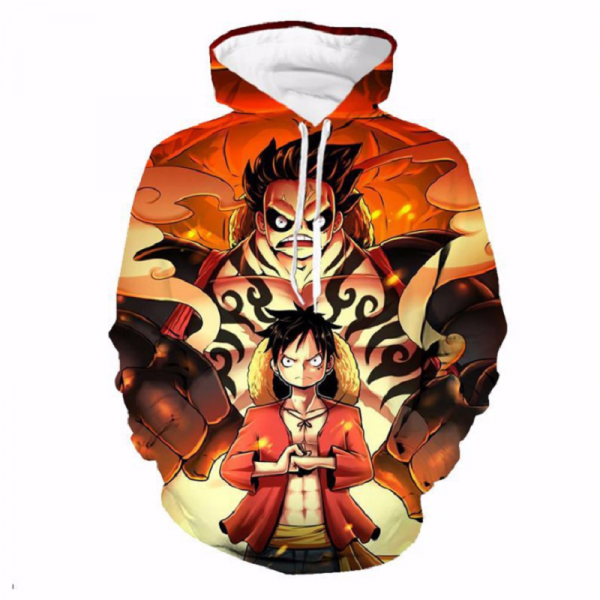 One Piece 3D Printed Hoodie/Zipper Hoodie