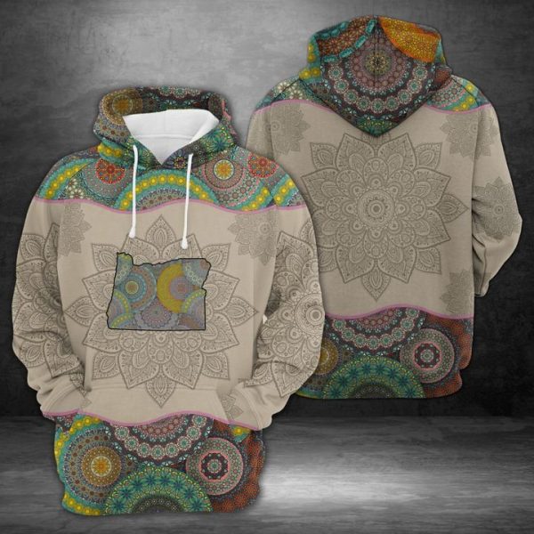 Oregon Mandala 3D Printed Hoodie/Zipper Hoodie