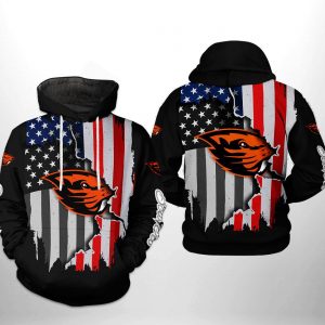 Oregon State Beavers NCAA US Flag 3D Printed Hoodie/Zipper Hoodie