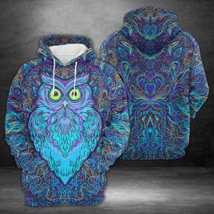 Owl 3D Printed Hoodie/Zipper Hoodie