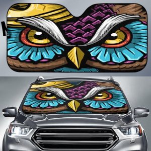 Owl Colour Car Auto Sun Shade