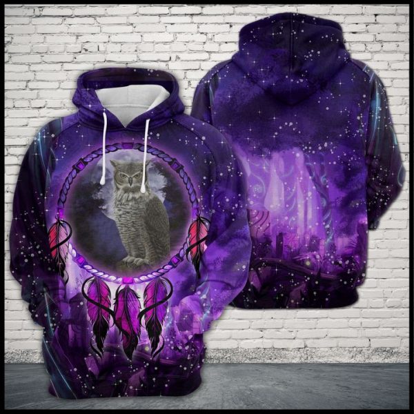 Owl Dreamcatcher 3D Printed Hoodie/Zipper Hoodie