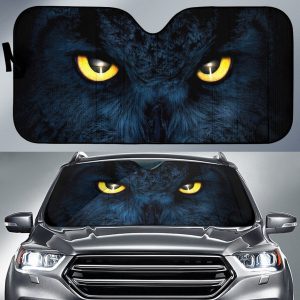 Owl Eyes Art Animals Car Auto Sun Shade