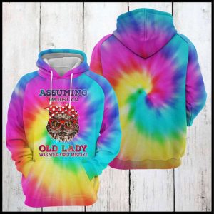 Owl Lady Tie Dye 3D Printed Hoodie/Zipper Hoodie