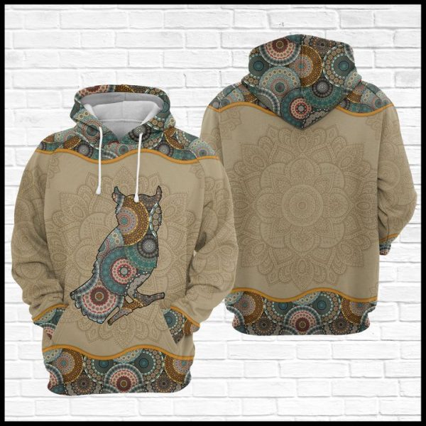 Owl Mandala 3D Printed Hoodie/Zipper Hoodie