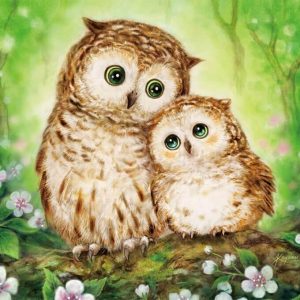 Owls In Green Forest Jigsaw Puzzle Set