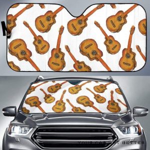 Paint Guitar Pattern Car Auto Sun Shade