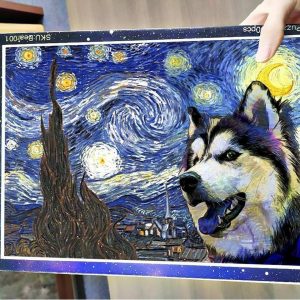 Painting Husky Jigsaw Puzzle Set