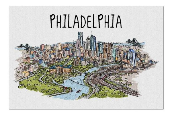 Painting Philadelphia Jigsaw Puzzle Set