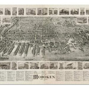 Panoramic Map, Hoboken (1904) Jigsaw Puzzle Set