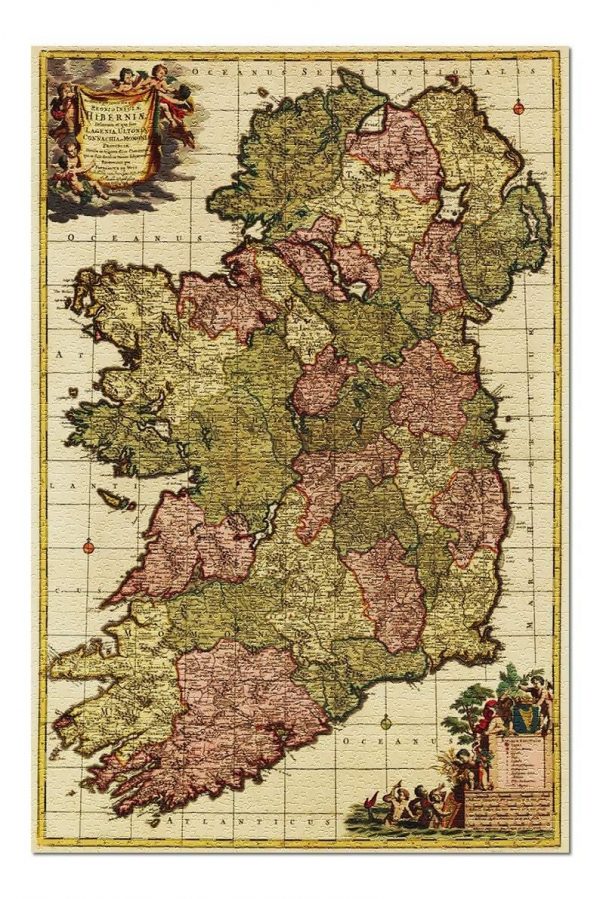 Panoramic Map, Ireland (1750) Jigsaw Puzzle Set