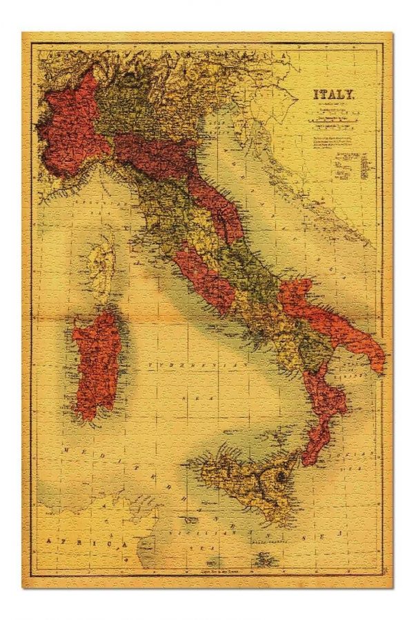 Panoramic Map, Italy (1890) Jigsaw Puzzle Set