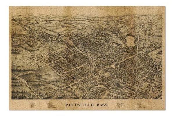 Panoramic Map, Pittsfield Jigsaw Puzzle Set