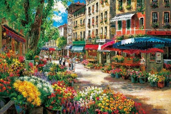 Paris Flower Market Jigsaw Puzzle Set