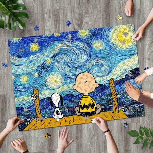 Peanuts Snooppy Painting Jigsaw Puzzle Set