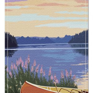 Pend Oreille Canoe And Lake Jigsaw Puzzle Set