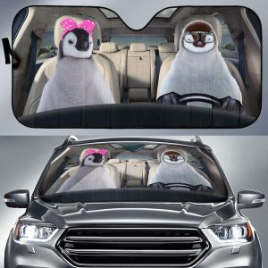 Penguin Driver Car Auto Sun Shade