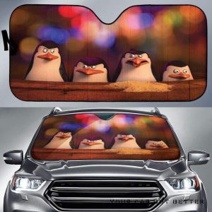 Penguins Of Madagas Car Auto Sun Shade