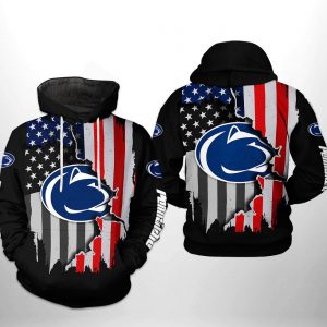 Penn State Nittany Lions NCAA US Flag 3D Printed Hoodie/Zipper Hoodie