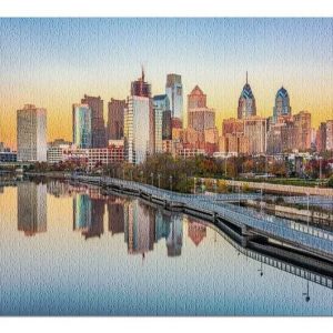 Philadelphia At Sunset Jigsaw Puzzle Set