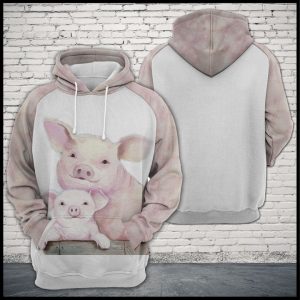 Pig Family 3D Printed Hoodie/Zipper Hoodie