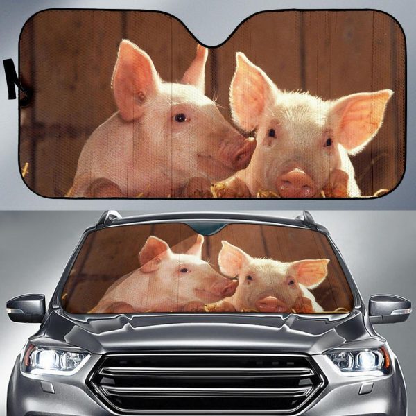 Pig Loves Car Auto Sun Shade