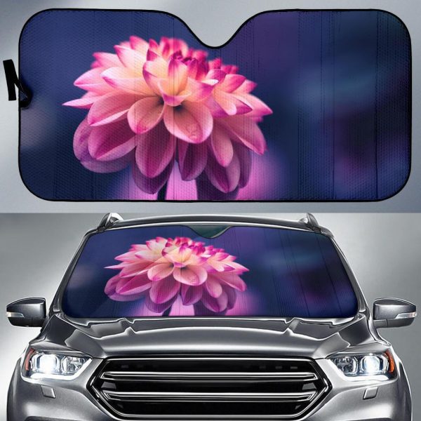 Pink Flowers Car Auto Sun Shade