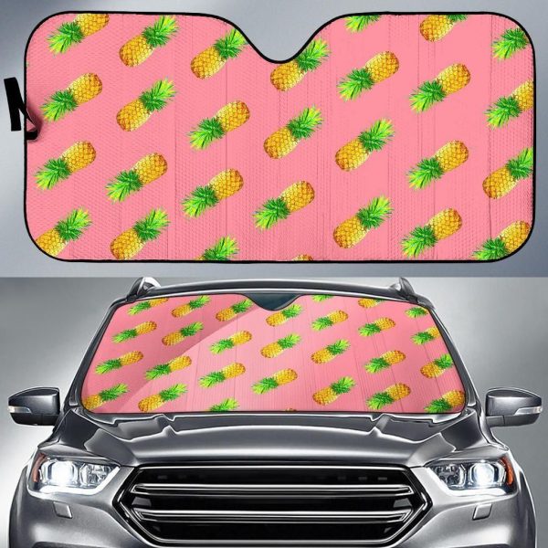 Pink Pineapple Car Auto Sun Shade