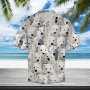 Polar Bear Hawaiian Shirt Summer Button Up