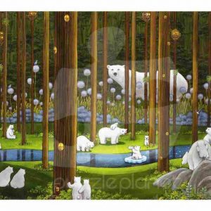 Polar Bears In The Forest Jigsaw Puzzle Set