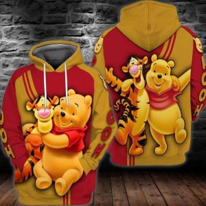 Pooh And Tigger 3D Printed Hoodie/Zipper Hoodie