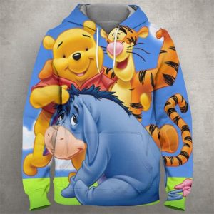 Pooh And Tigger 3D Printed Hoodie/Zipper Hoodie