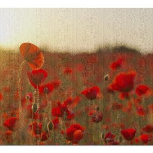 Poppy Field At Sunset Jigsaw Puzzle Set