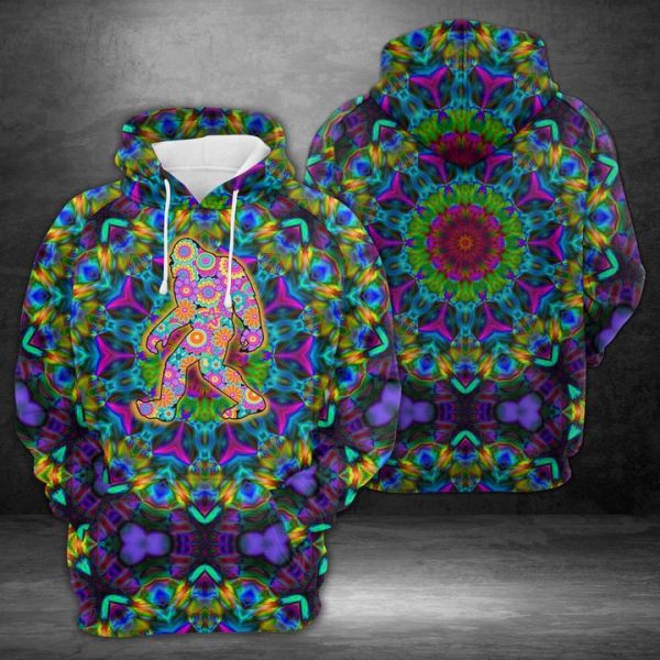 Purple Flower Bigfoot 3D Printed Hoodie/Zipper Hoodie