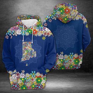 Rhode Island Flower 3D Printed Hoodie/Zipper Hoodie